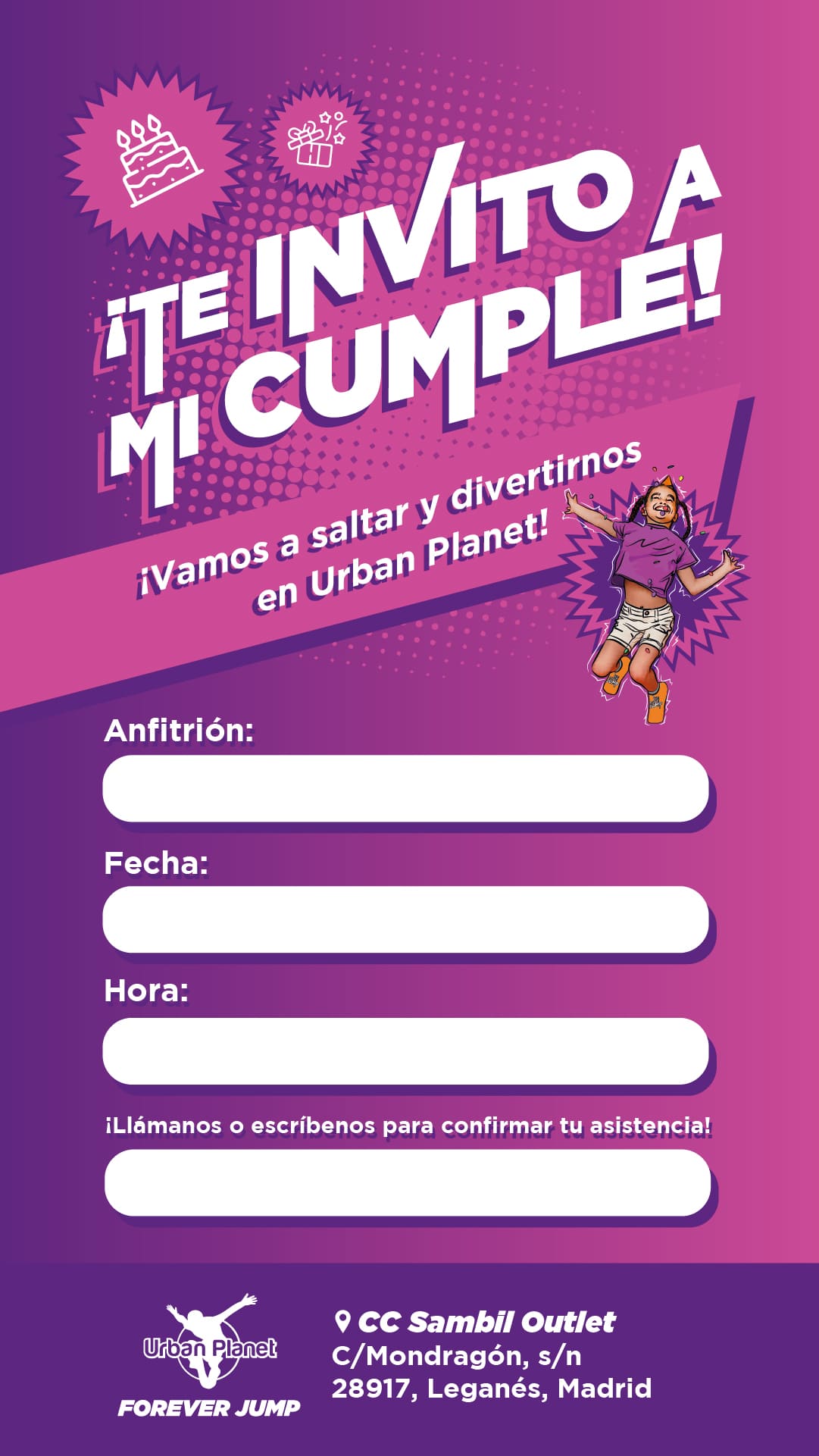 Cumpleaños Leganés Sambil Camas elásticas Urban