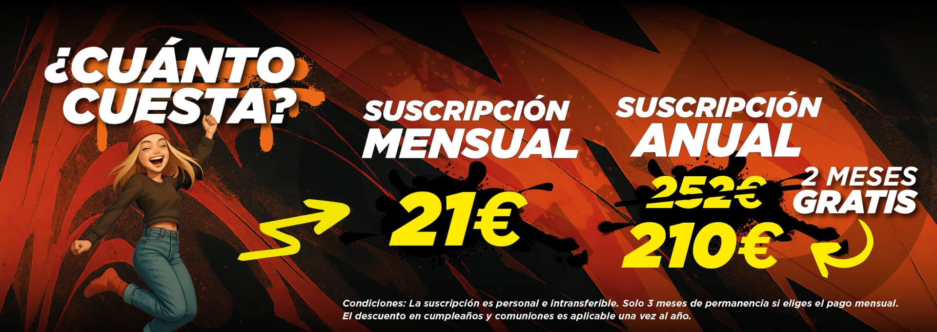 Tarifas de la suscripción Unlimited Jump de Urban Planet